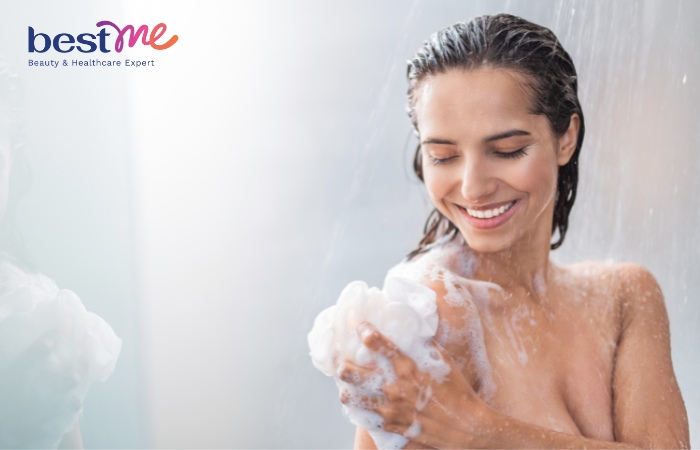 Trộn dầu oliu vữa sữa tắm để dùng mỗi ngày