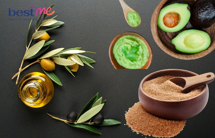 Dưỡng da body bằng dầu oliu, bơ và đường nâu