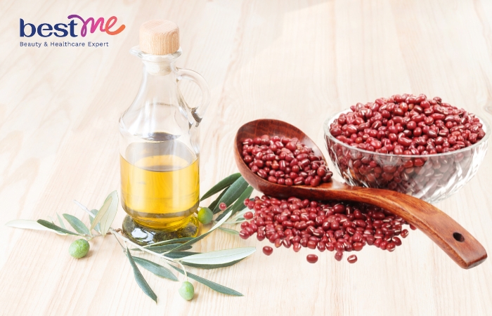 Dưỡng da toàn thân bằng dầu oliu và bột đậu đỏ