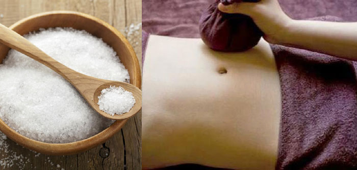 Chườm bụng bằng muối để giảm mỡ