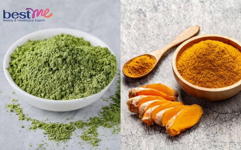 Làm đẹp với trà xanh và tinh bột nghệ