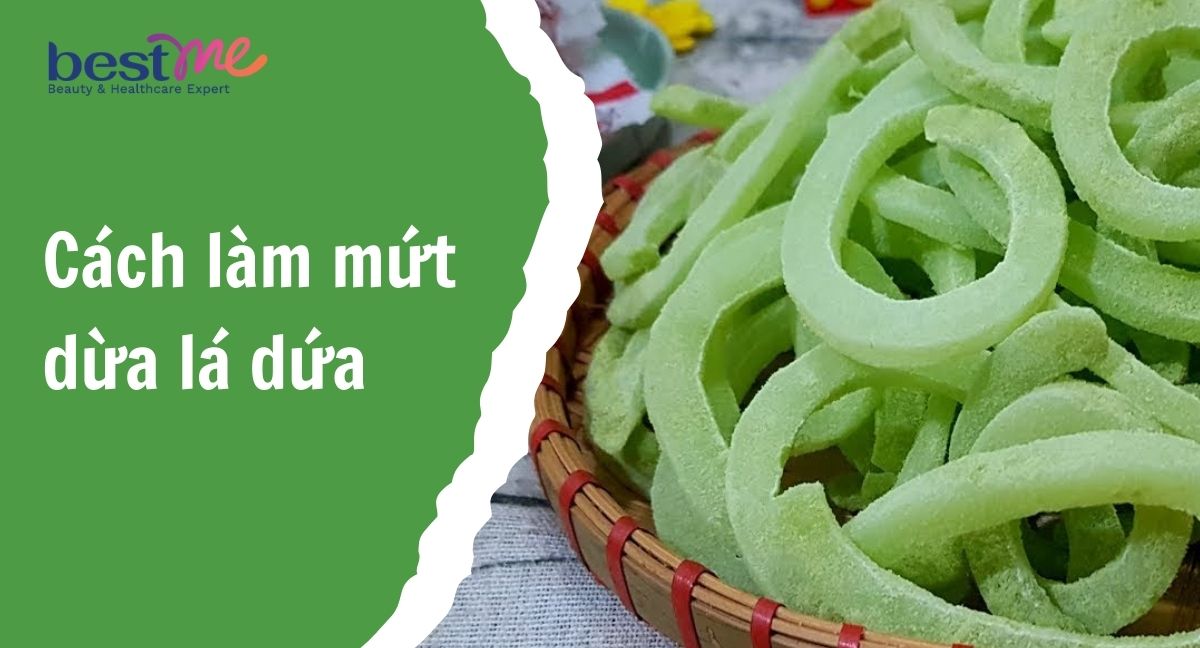 Hướng dẫn chi tiết cách làm mứt dừa lá dứa giòn xanh