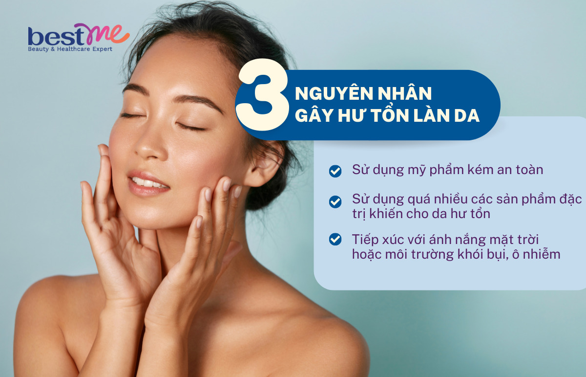 Nguyên nhân chủ yếu khiến làn da tổn thương