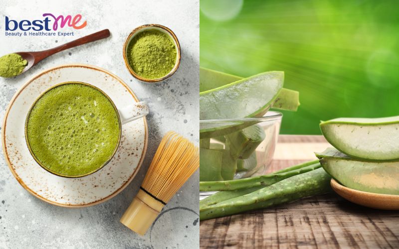 Dưỡng da với trà xanh và nha đam