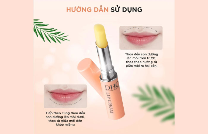 Cách sử dụng son dưỡng DHC Lip Cream