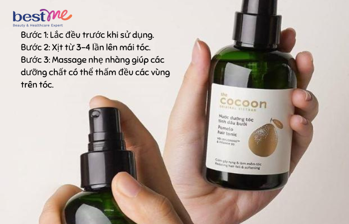 Hướng dẫn sử dụng xịt dưỡng tóc Cocoon 