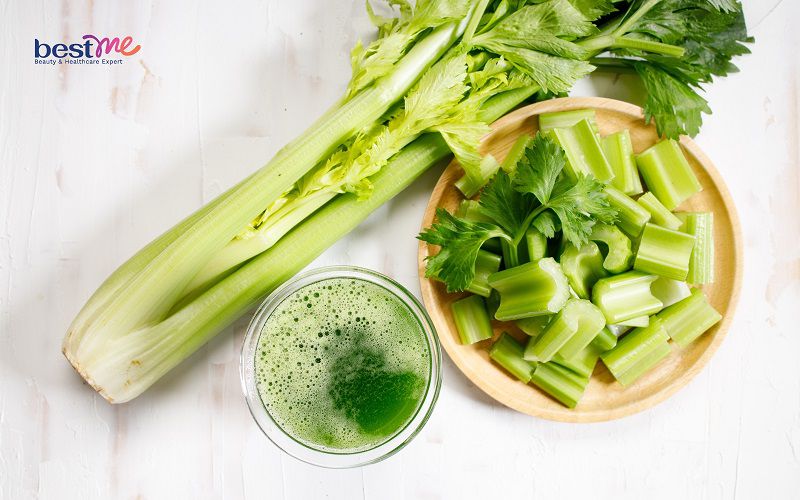 Thải độc chì da mặt tại nhà với mặt nạ cần tây