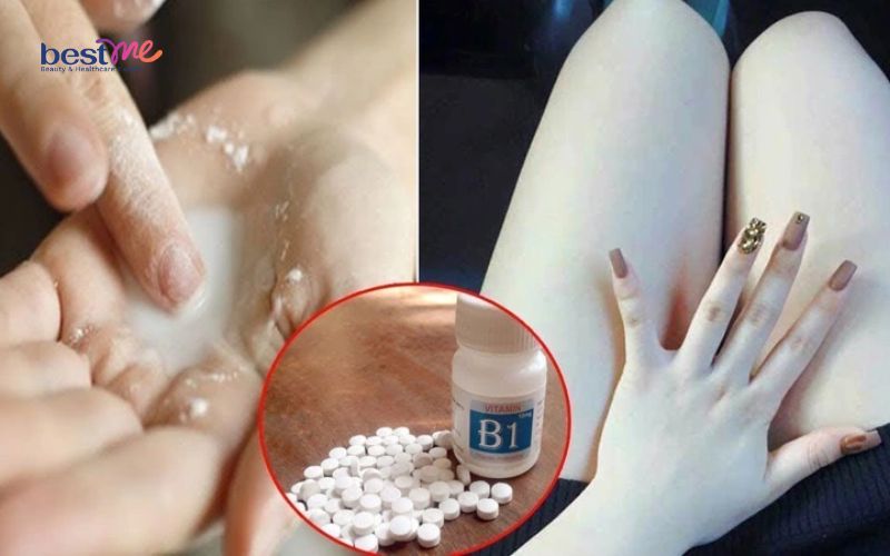 Dùng vitamin B1 làm trắng da toàn thân