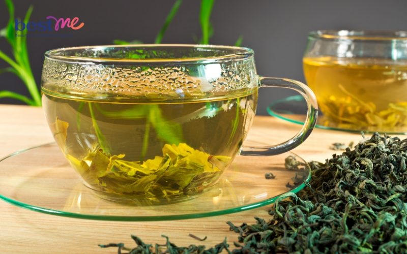Cách pha trà xanh hạt chia uống giảm cân