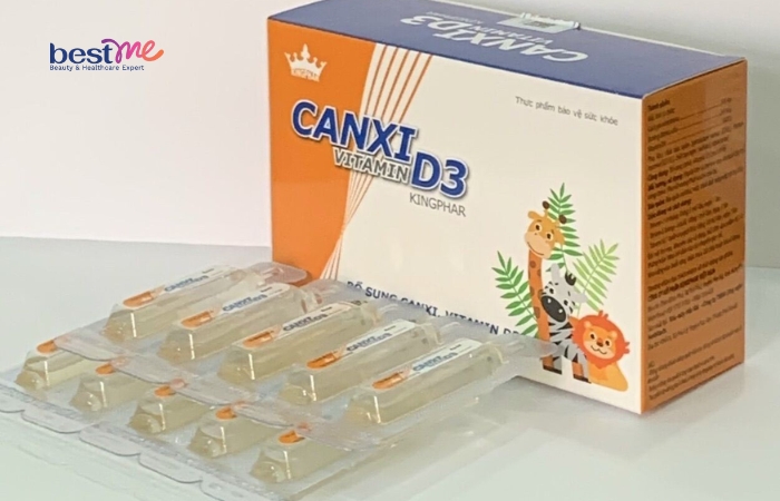 Dung dịch Canxi hữu cơ cho bé Vitamin D3 KingPhar