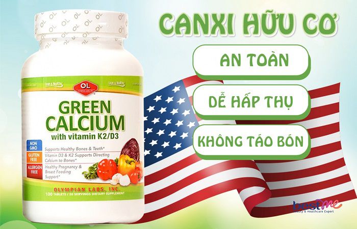 Green Calcium with Vitamin K2/D3 cho bà bầu