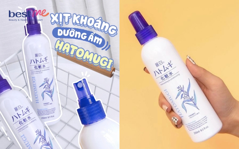 Xịt khoáng dưỡng da Reihaku Hatomugi dạng xịt phun sương