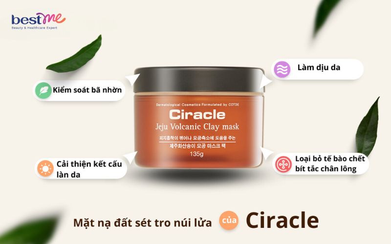 Mặt nạ đất sét tro núi lửa Ciracle Jeju Volcanic Clay Mask