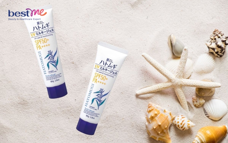Kem chống nắng Reihaku Hatomugi UV Milky Gel