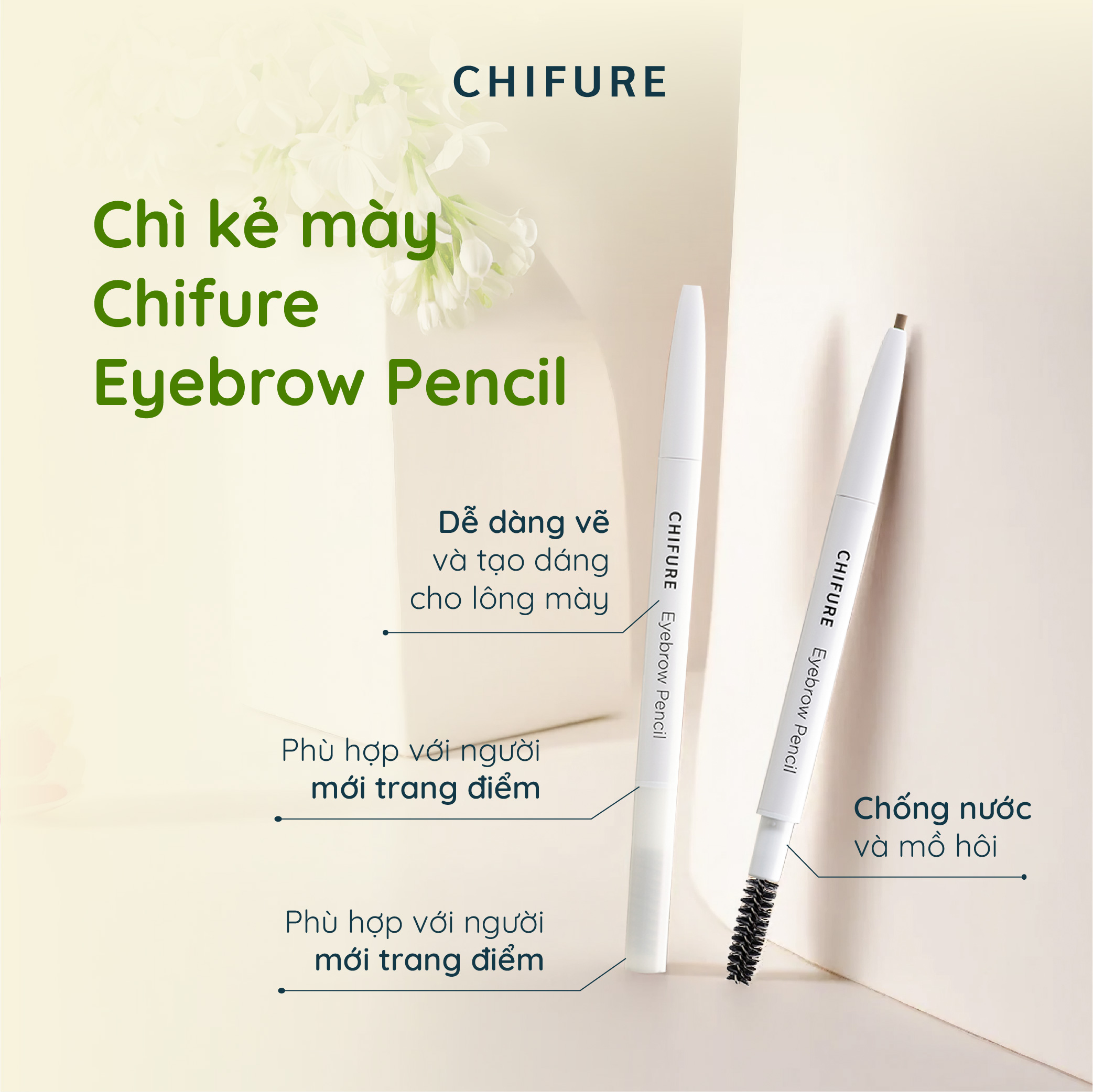 Chì kẻ mày Chifure Eyebrow Pencil