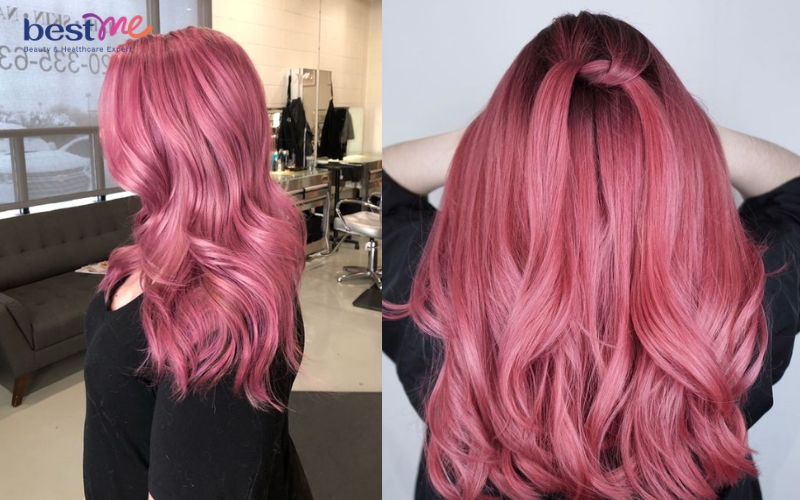 Chia sẻ công thức nhuộm tóc màu hồng tím lên màu chuẩn, đẹp - 2
