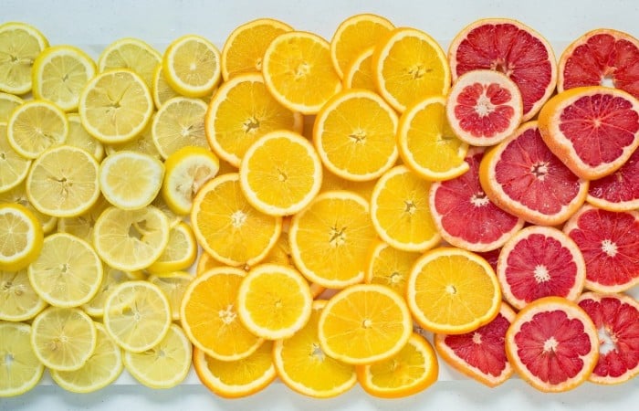 Vitamin C của dầu tẩy trang chiết xuất từ nhóm trái cây nhà cam, chanh, quýt