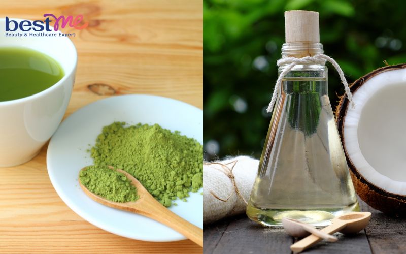 Công thức làm đẹp với trà xanh và dầu dừa