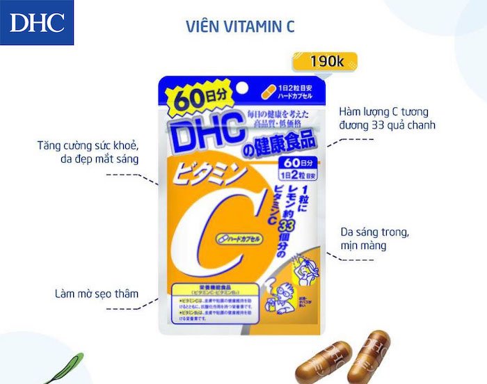 Công dụng của viên uống DHC vitamin C