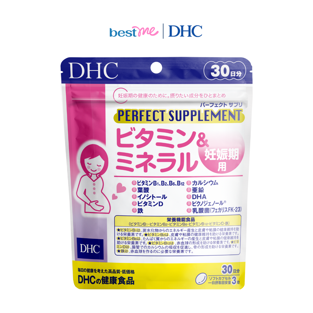 Thực phẩm bảo vệ sức khỏe DHC Perfect Supplement Vitamins & Minerals for Pregnancy dạng viên uống