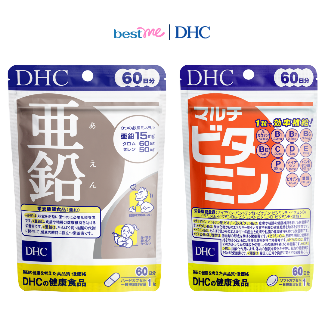 Combo thực phẩm bảo vệ sức khỏe DHC Zinc + DHC Multi Vitamins