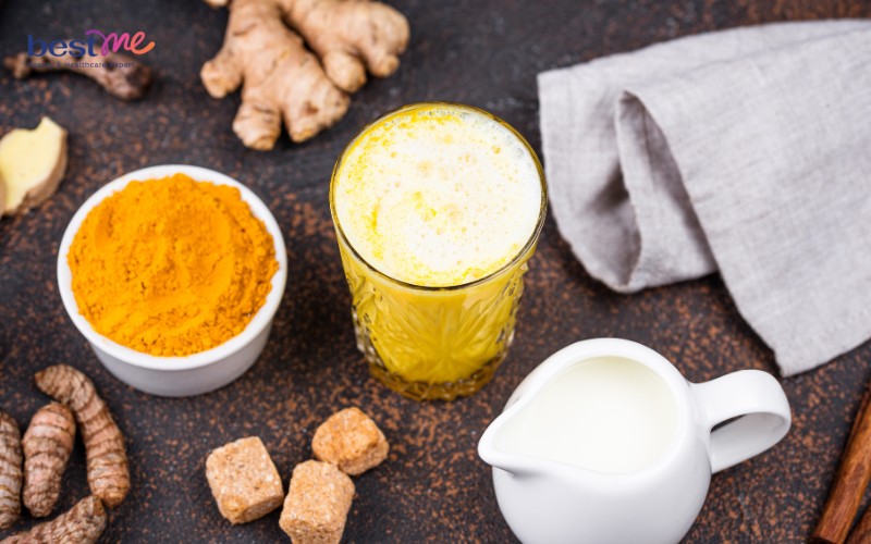 Mặt nạ tinh bột nghệ và sữa cho da mặt sần sùi lỗ chân lông to