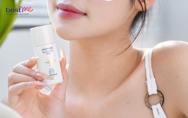 Bảo vệ da nhạy cảm toàn diện với Chifure Sunscreen Milk UV Mild