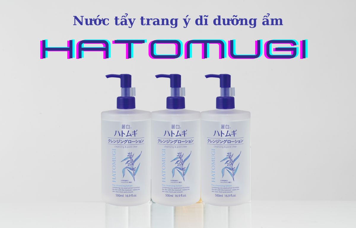 Làm sạch da bằng nước tẩy trang ý dĩ Reihaku Hatomugi Cleansing Lotion