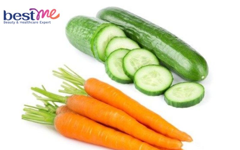 Mặt nạ dưa chuột và cà rốt giúp làm sáng và cung cấp dưỡng chất cho da