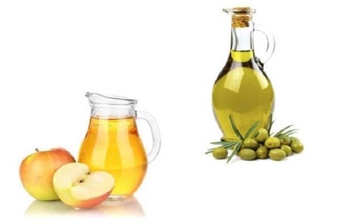 Mặt nạ giấm táo + dầu olive giúp tẩy da chết nhẹ nhàng