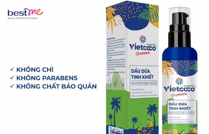 Dầu dừa Vietcoco dưỡng tóc chính hãng