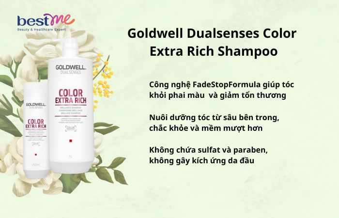 Goldwell Dualsenses Color Extra Rich Shampoo là dầu gội chăm sóc tóc nhuộm chất lượng cao