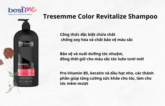 Tresemme Color Revitalize Shampoo giúp bảo vệ màu tóc lâu phai