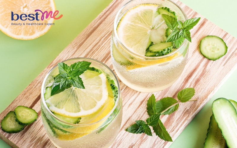 Detox chanh và lá bạc hà là thức uống bổ sung năng lượng hiệu quả