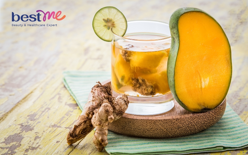 Nước detox xoài và gừng hỗ trợ giảm cân rất tốt