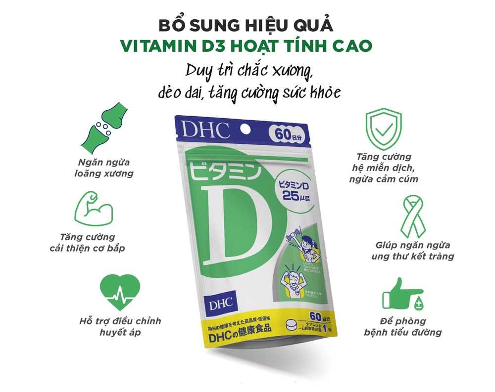 Viên uống vitamin D DHC
