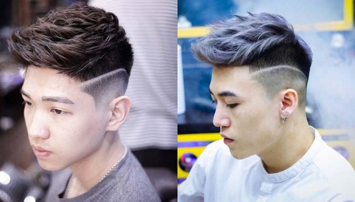Tóc kẻ vạch đẹp với kiểu Short Quiff