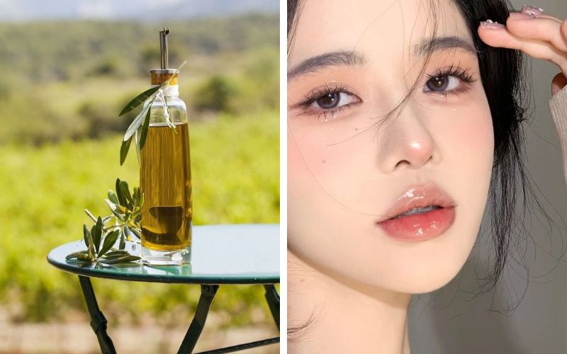Dưỡng môi hồng bằng dầu olive nguyên chất là cách đơn giản nhất