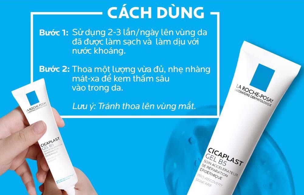 Cách dùng phù hợp để phát huy hiệu gel phục hồi La Roche-Posay B5 Gel 