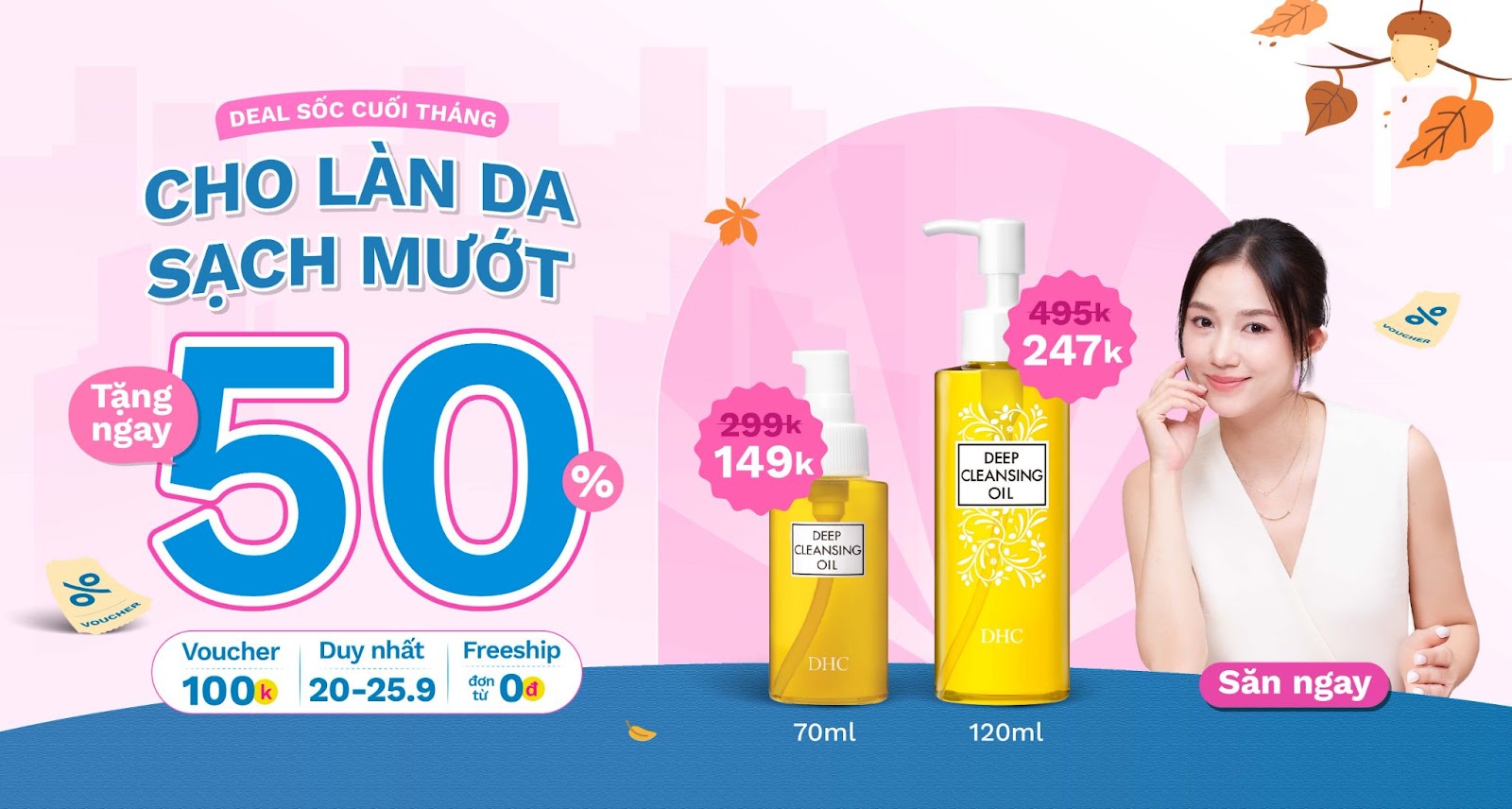 Giảm 50% dầu tẩy trang DHC Deep Cleansing Oil - 1