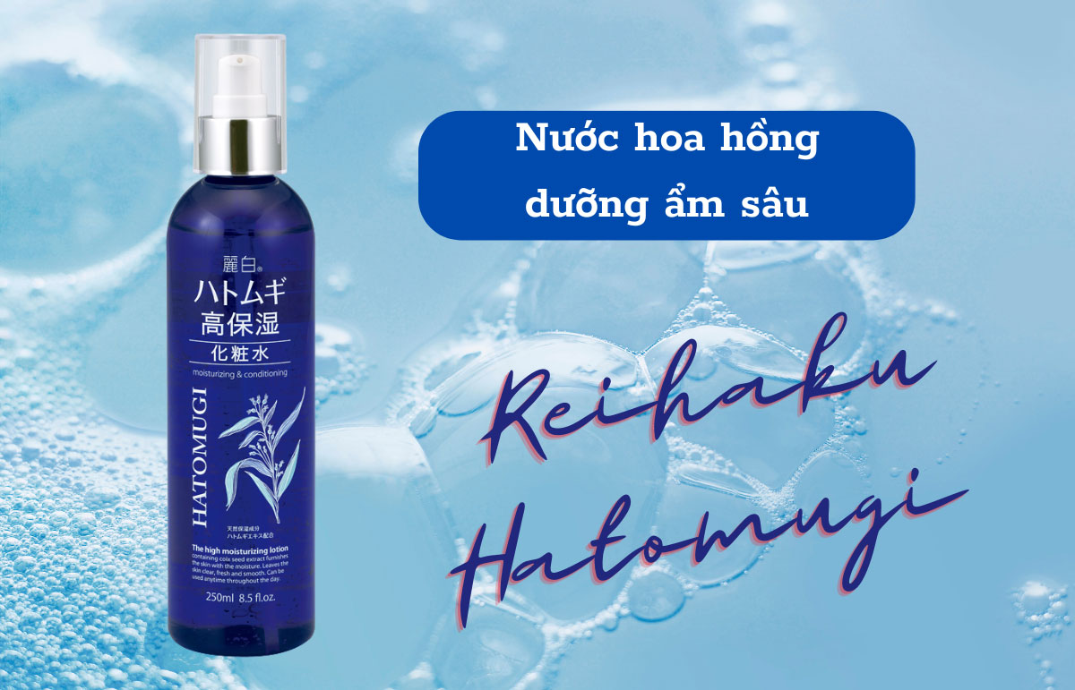 Toner ý dĩ xanh Reihaku Hatomugi bổ sung độ ẩm, giúp cấp ẩm sâu cho da