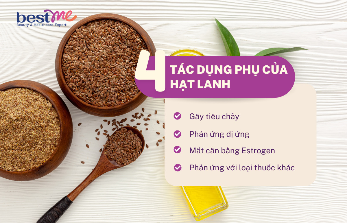 Một số tác dụng phụ nếu sử dụng hạt lanh quá mức