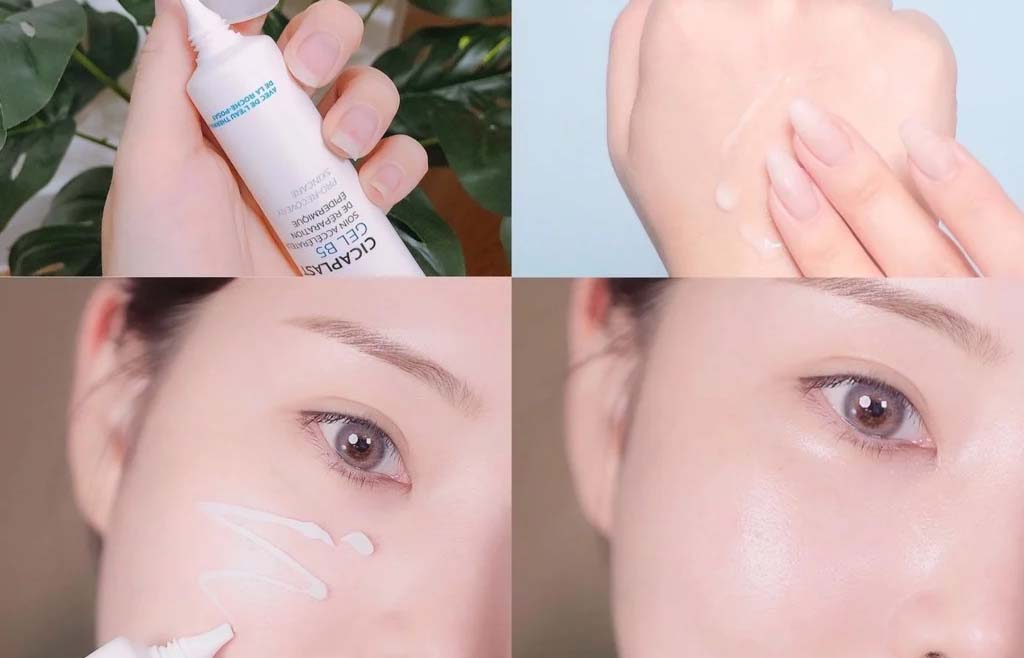 Làn da căng bóng, mịn màng sau khi sử dụng  gel phục hồi La Roche-Posay B5 Gel