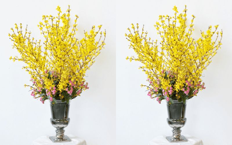 Hướng dẫn cách cắm bình hoa mai Mỹ chưng Tết 2024 đẹp nhất - 8