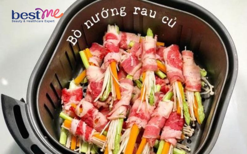huong-dan-cach-lam-ba-chi-bo-nuong-noi-chien-khong-dau-voi-rau-cu-cuc-don-gian-4 Hướng dẫn cách làm ba chỉ bò nướng nồi chiên không dầu với rau củ cực đơn giản - 4