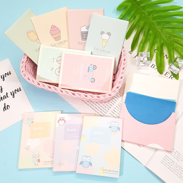 giấy thấm dầu dưỡng da dầu