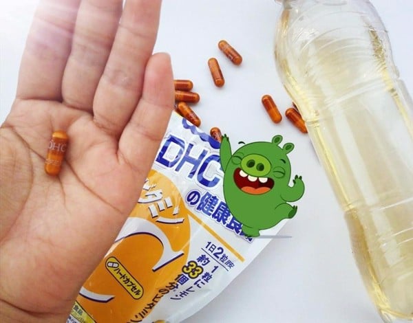 cách sử dụng viên uống vitamin c dhc trắng da