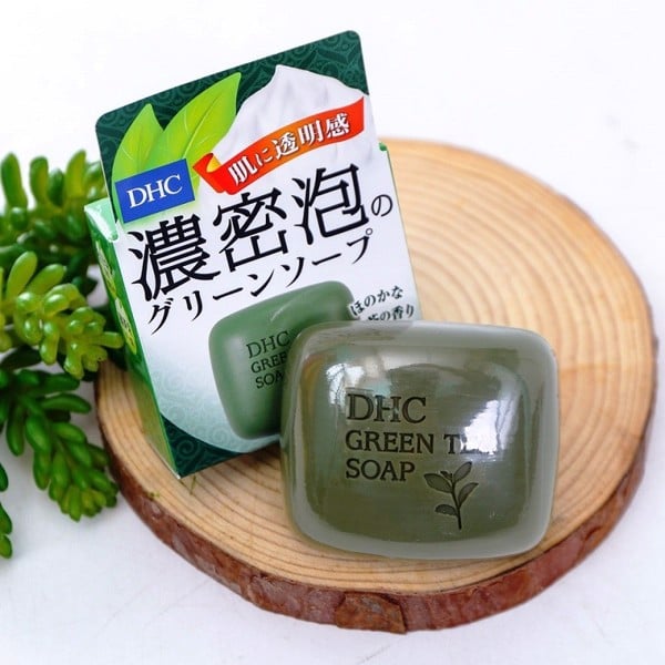 Xà phòng rửa mặt trà xanh DHC Green Tea Soap
