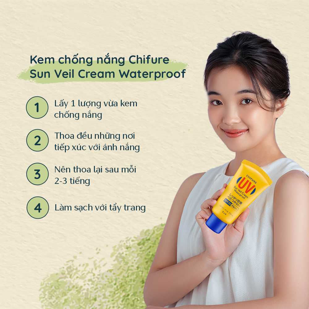 Kem chống nắng Chifure Sun Veil Cream Waterproof