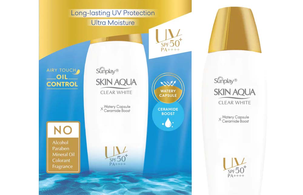 Kem chống nắng kiềm dầu dạng sữa Sunplay Skin Aqua Clear White